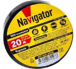 Изолента Navigator 15 мм*20 м черная ПВХ  картинка