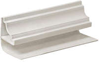 Плинтус ПВХ потолочный 3м, белый картинка
