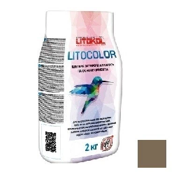 Смесь затирочная LITOKOL LITOCOLOR 1-5 L.12 цементная темно-серая (2кг) картинка
