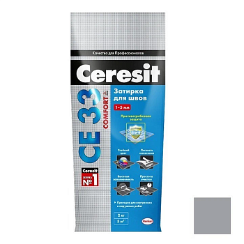 Затирка Ceresit СЕ 33 2-5мм антрацит (2кг) картинка
