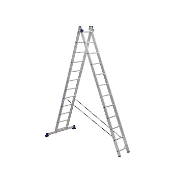 Лестница двухсекционная алюминиевая АЛЮМЕТ (арт.5212), 2*12 ступеней картинка