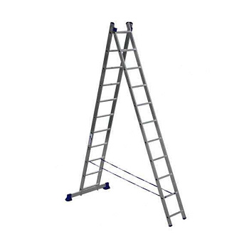 Лестница двухсекционная алюминиевая АЛЮМЕТ (арт.5211), 2*11 ступеней картинка