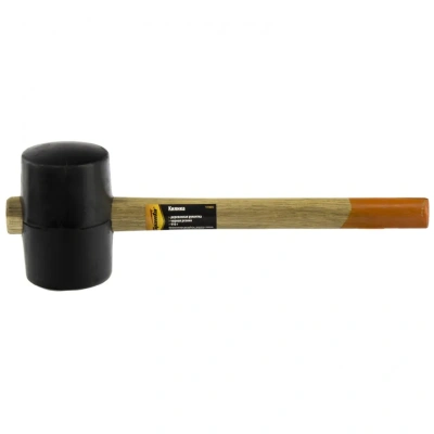Киянка резиновая 910 г, черная резина, деревянная ручка Sparta фото