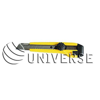 Нож малярный UNIVERSE 18 мм , с мет.направляющей, винт для фиксации ( 240 шт/кор,20шт/упак)  картинка