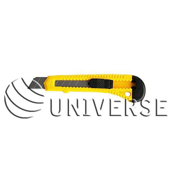 Нож малярный UNIVERSE 18 мм , с пистолетной ручкой, ручная фиксация ( 240 шт/кор,24шт/упак)  картинка