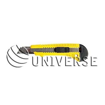 Нож малярный UNIVERSE 18 мм , с мет.направляющей, ручная фиксация(320 шт/кор,20шт/упак) картинка