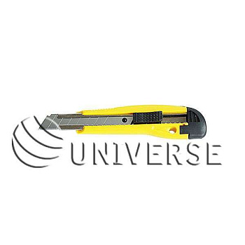 Нож малярный UNIVERSE 18 мм , с мет.направляющей, авто фиксация ( 240 шт/коробка)  картинка