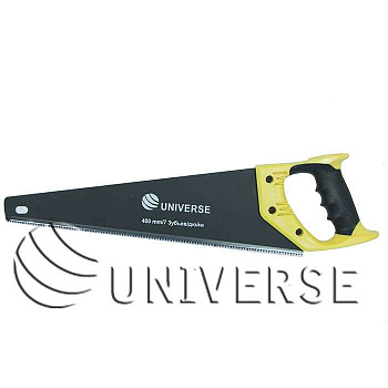 Ножовка по дереву UNIVERSE , 400мм,  7-8 TPI, ЗУБ - 2D, 2-х компонентная ручка (24 шт/кор,6шт/упак) картинка