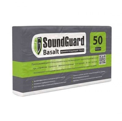 Плита звукопоглощающая Soundguard Basalt 1000х600х50 мм 4 плиты в упаковке фото